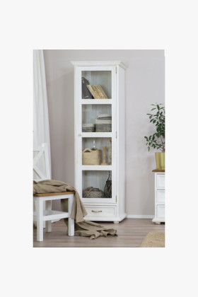 Provenzalischer Holvitrinenschrank Kiefer mit Glastüren